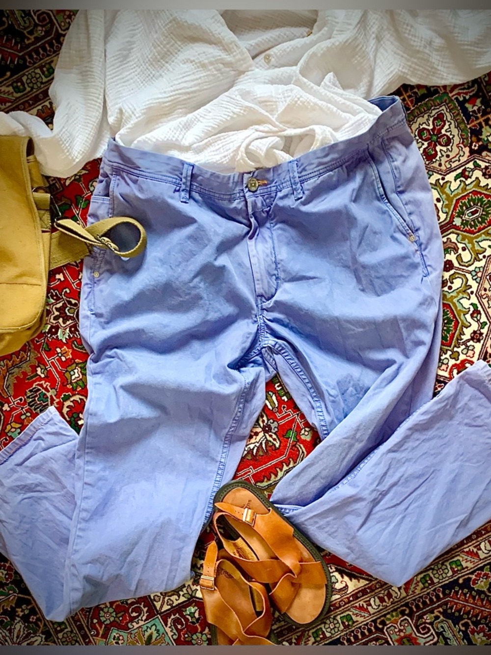 Tommy Bahama Pigment-Dyed Chinos – Lilac/Periwinkle 40x34 Super Soft Relaxed Fit